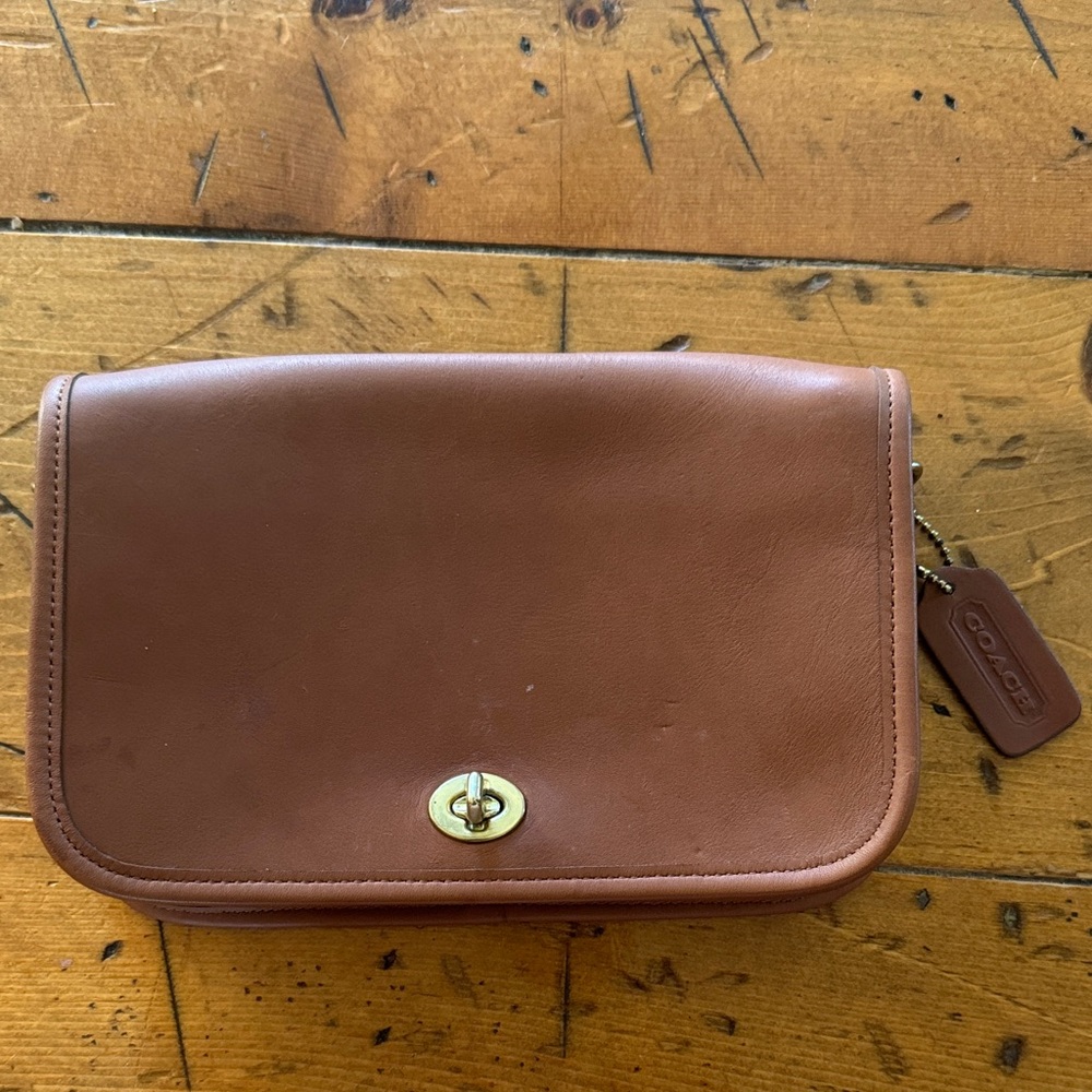 Coach Tan Leather cross body Bag missing strap